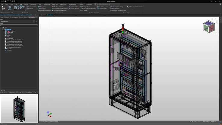 Foto de Eplan: Diseño eléctrico 3D del armario de control como gemelo digital
