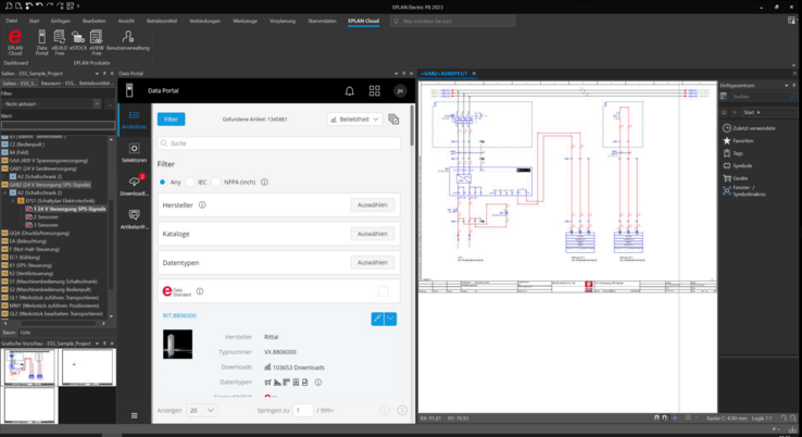 El nuevo EPLAN Data Portal, integrado en el área de la nube de EPLAN Cloud - exclusivamente disponible en EPLAN Cloud